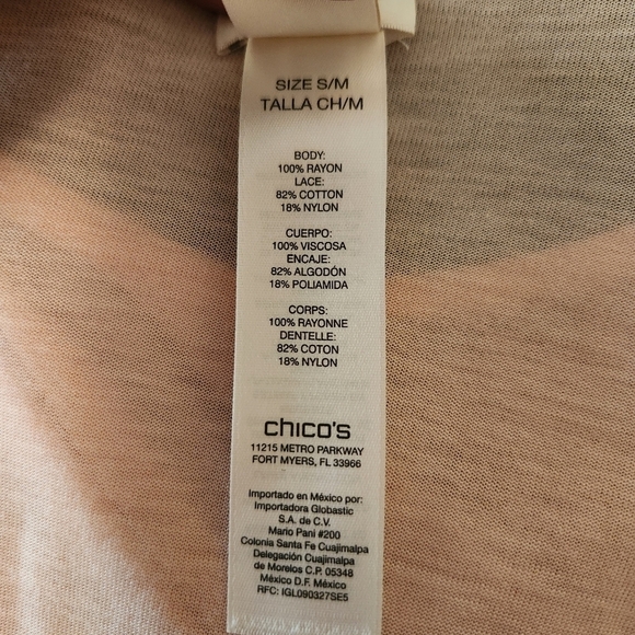 CHICOS FELICITY V-NECK FRINGE PONCHO SIZE S/M - Picture 7 of 8